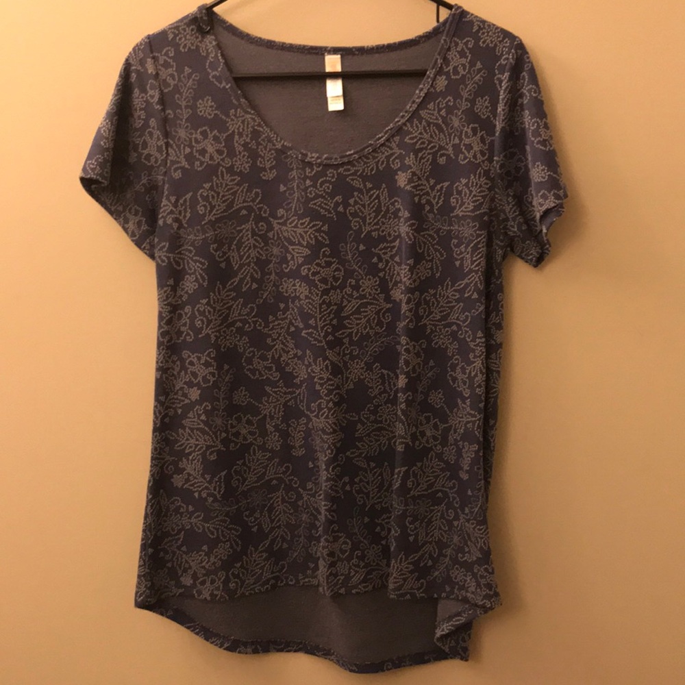 Floral, Blue LuLaRoe Shirt